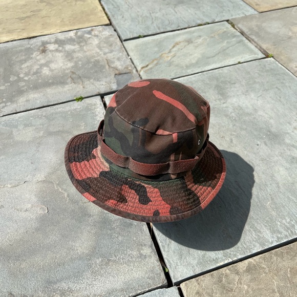 Y2K Reworked Overdyed Jungle Camo Military Gorpcore Bucket Hat - Picture 6 of 6